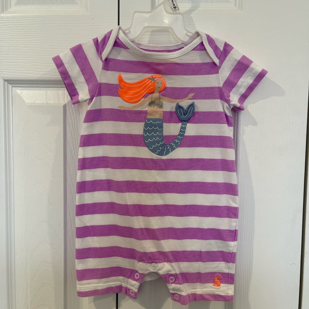 Joules mermaid romper 9-12m